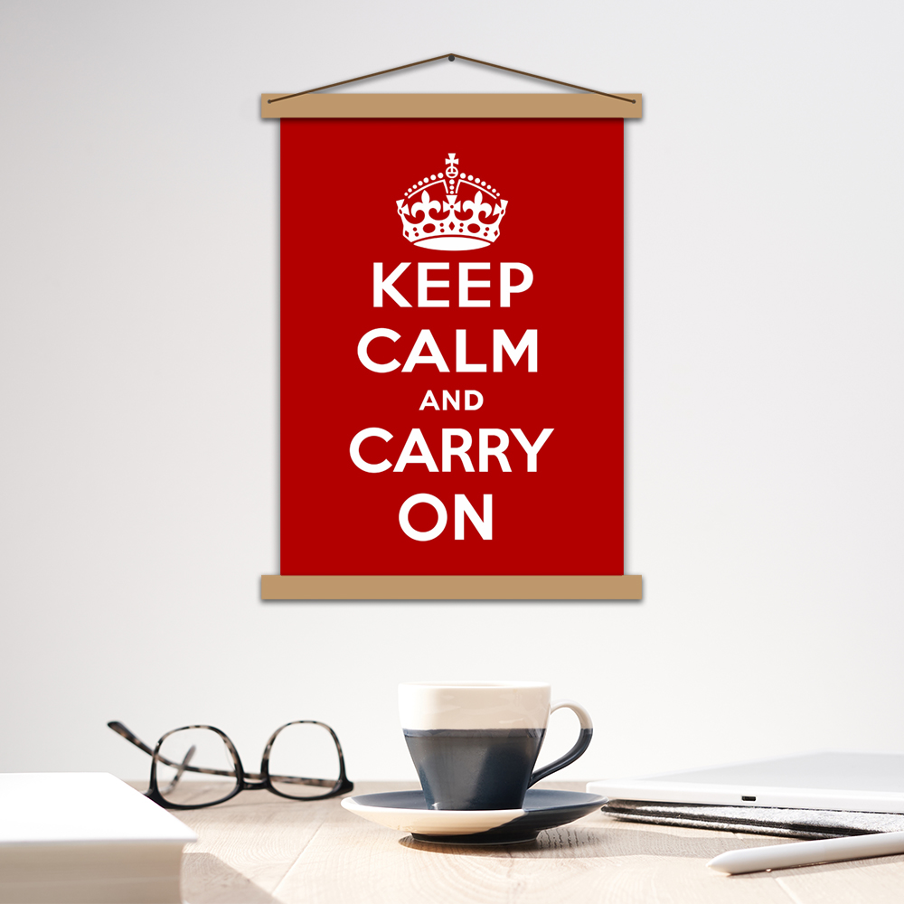 

Мотивационный постер с рамкой "Keep calm and carry on" (А2)