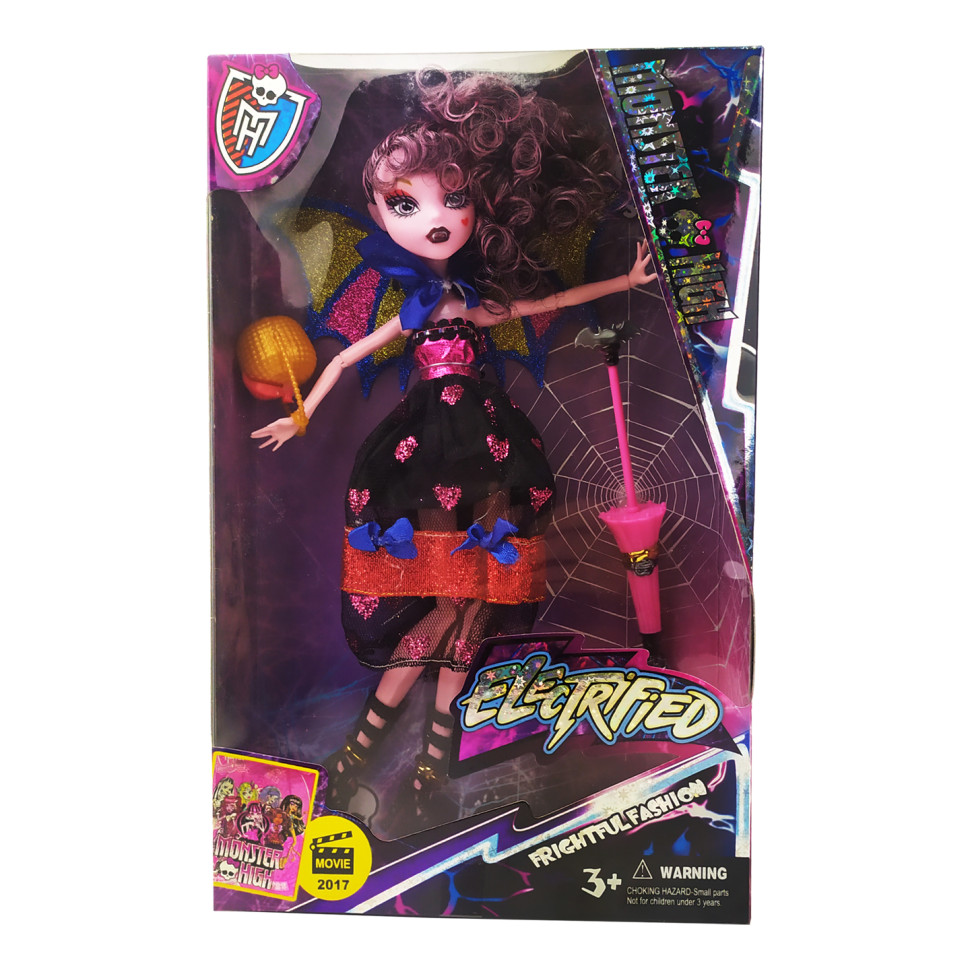 

Детская кукла "MONSTER HIGH" на шарнирах с сумочкой и зонтиком 516-6