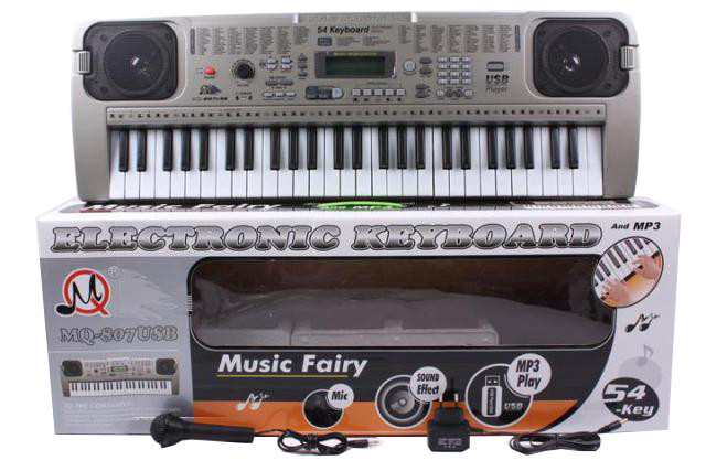

Детский синтезатор с микрофоном 54 клавиш MQ-807USB