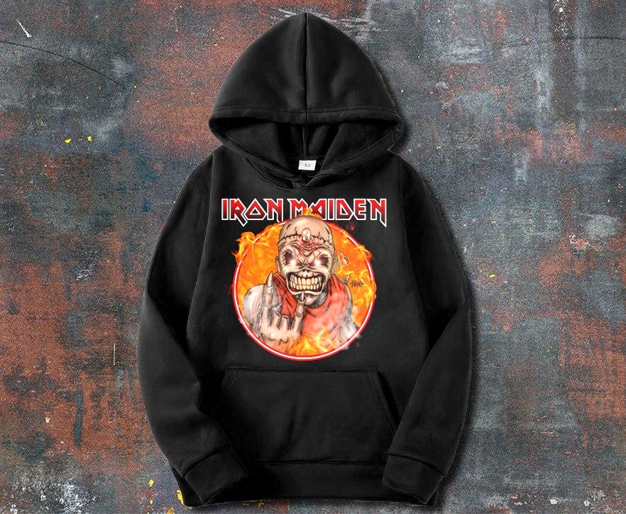 

Худи A SHO Iron Maiden с принтом  черный, Худи A SHO Iron Maiden с принтом XL черный