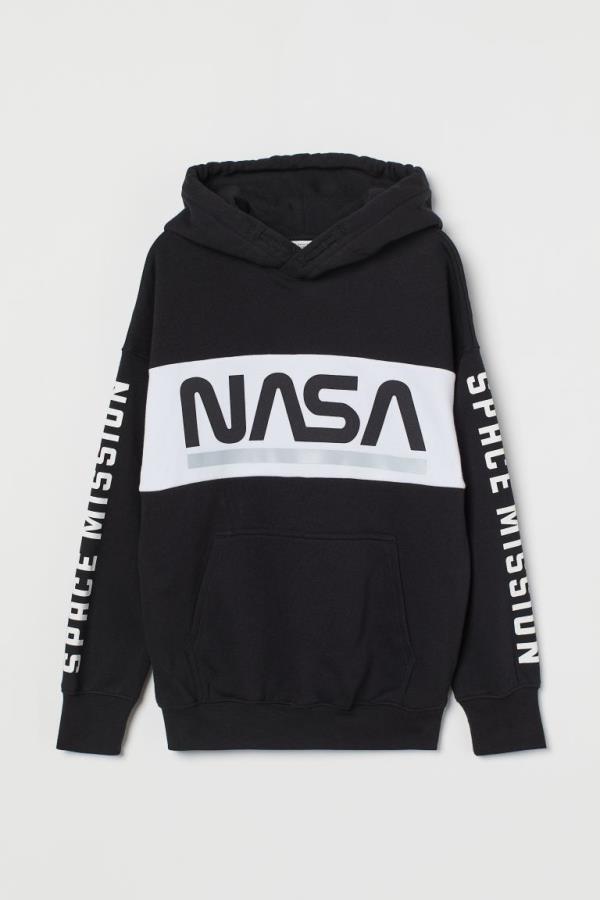 

Кофта худі H&M х5716 чорний білий 134-140