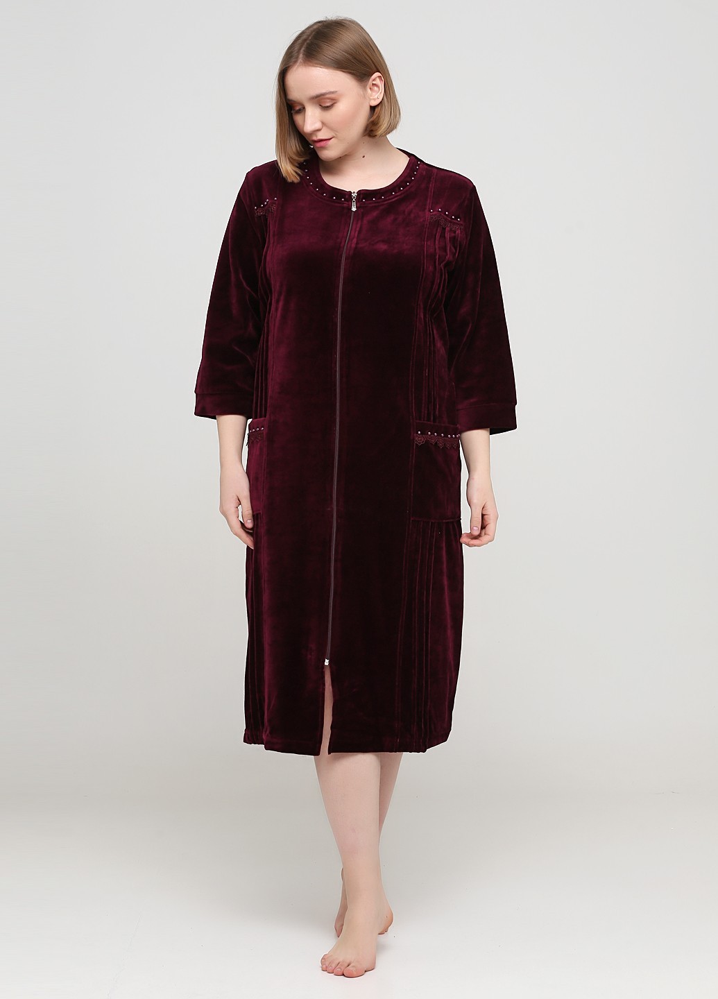 

Халат Wild Love  бордовый 21146-06, Халат Wild Love 2XL бордовый 21146-06
