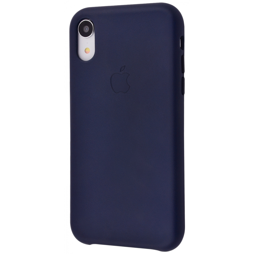 

Чехол с мягкой подкладкой PRC Leather case iPhone Xr midnight blue Синий