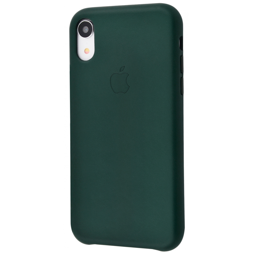

Чехол с мягкой подкладкой PRC Leather case iPhone Xr forest green Зеленый