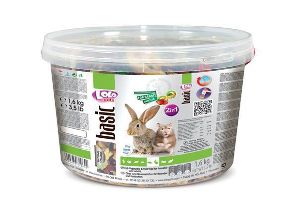 

Корм Lolo pets с овощами и фруктами для хомячков и кроликов 2 кг (26230)