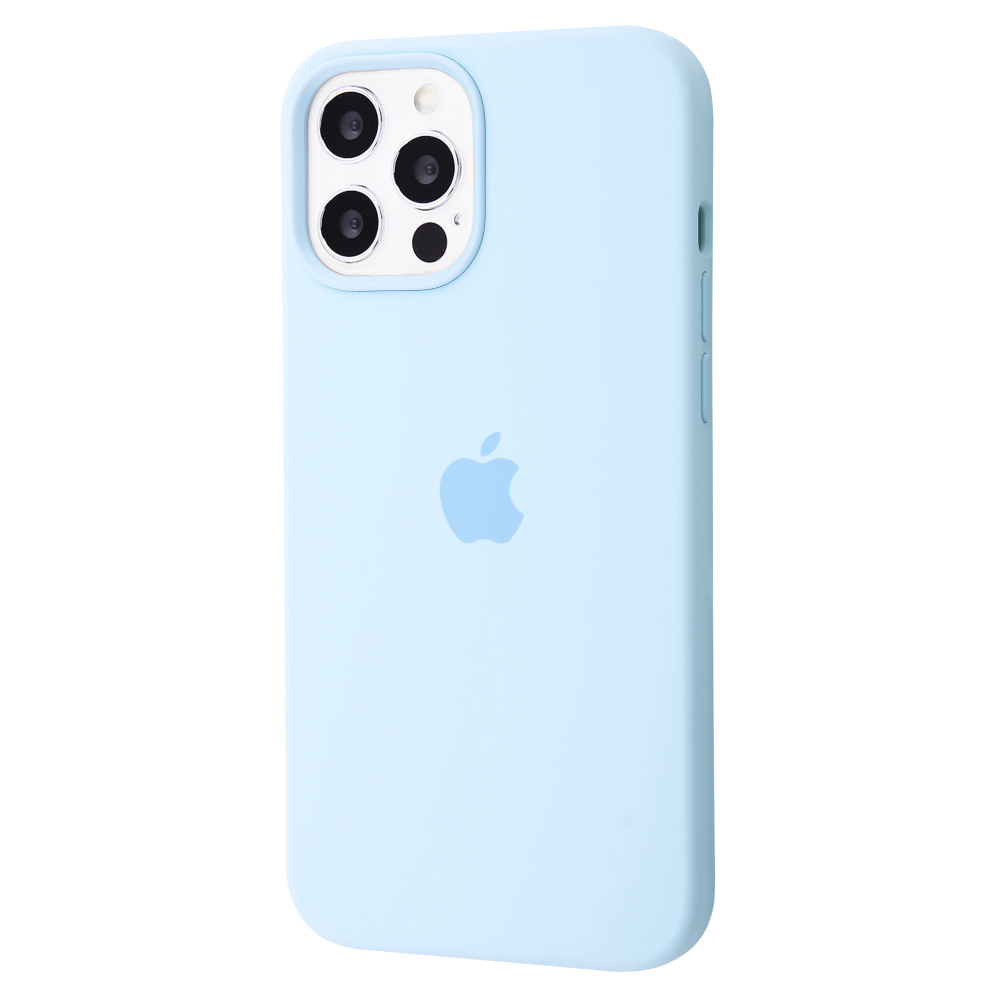 

Чехол с мягкой подкладкой PRC Silicone Case iPhone 12/12 Pro cloud blue Голубой