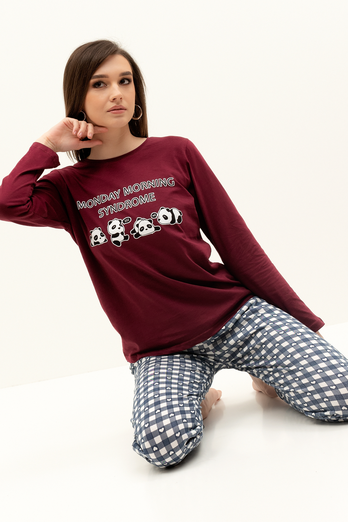 

Піжама Nicoletta 12003 L Бордовий