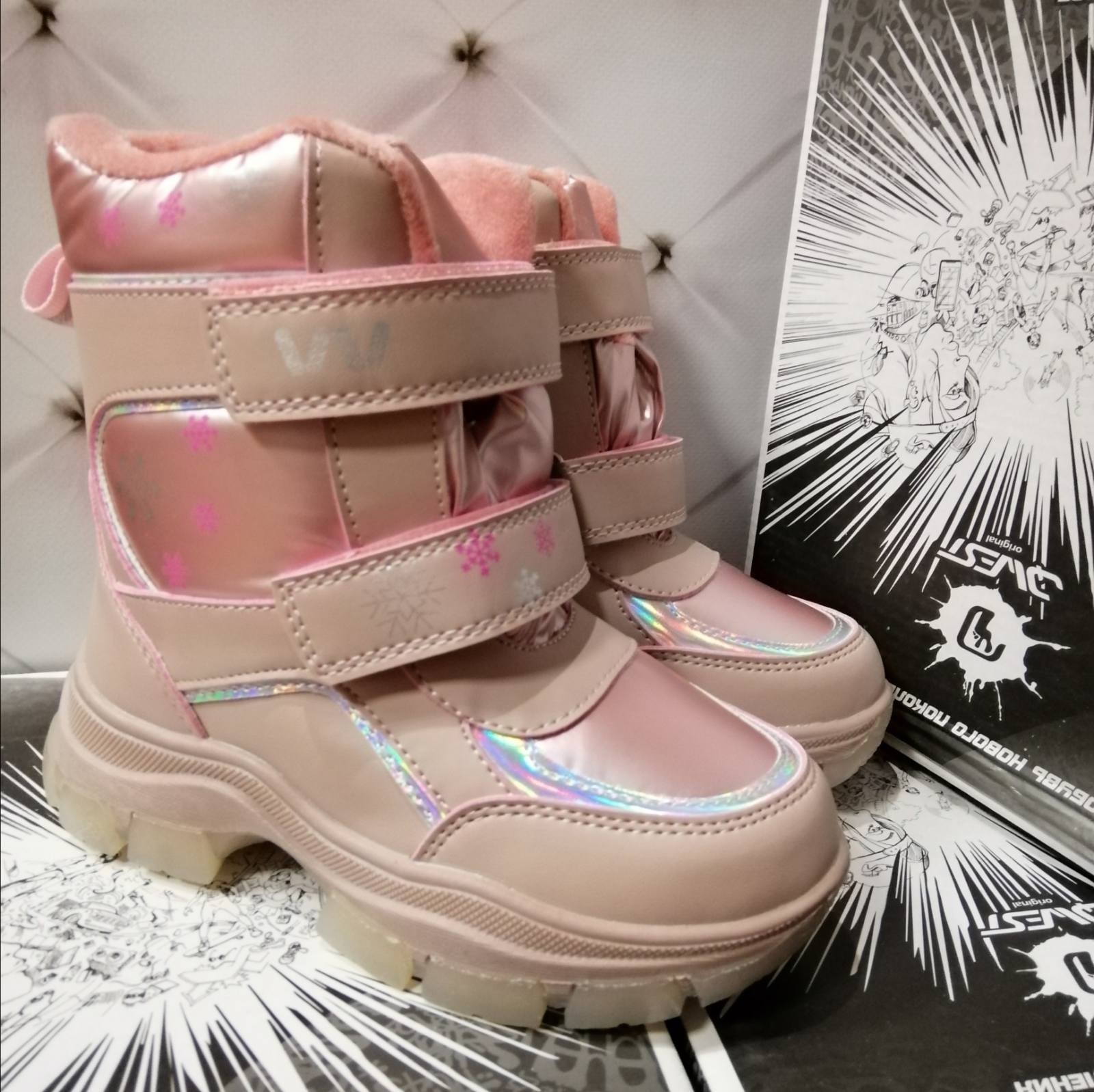 

Зимние ботинки для девочки Weestep 982357863 Р розовые р.29-19,2 см