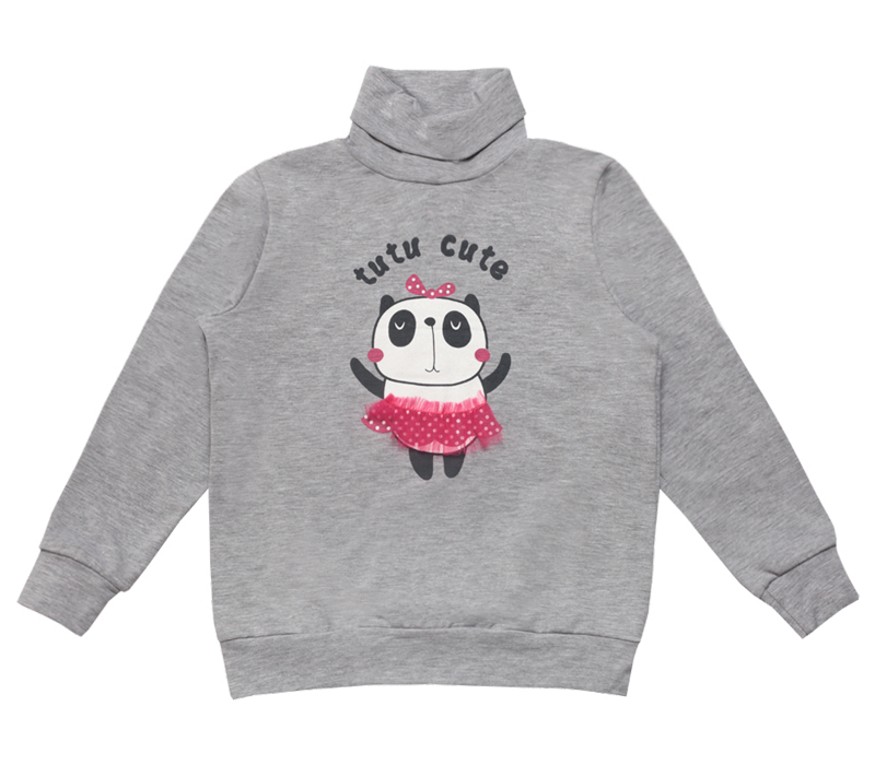 

Детский свитер для девочки Габби SV-19-37-2 *Надписи* серый 116 см