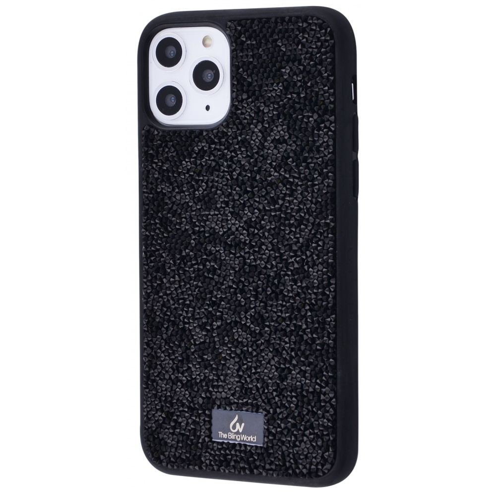 

Чехол с камнями и блёстками Bling World Grainy Diamonds (TPU) iPhone 12 Pro Max black Черный
