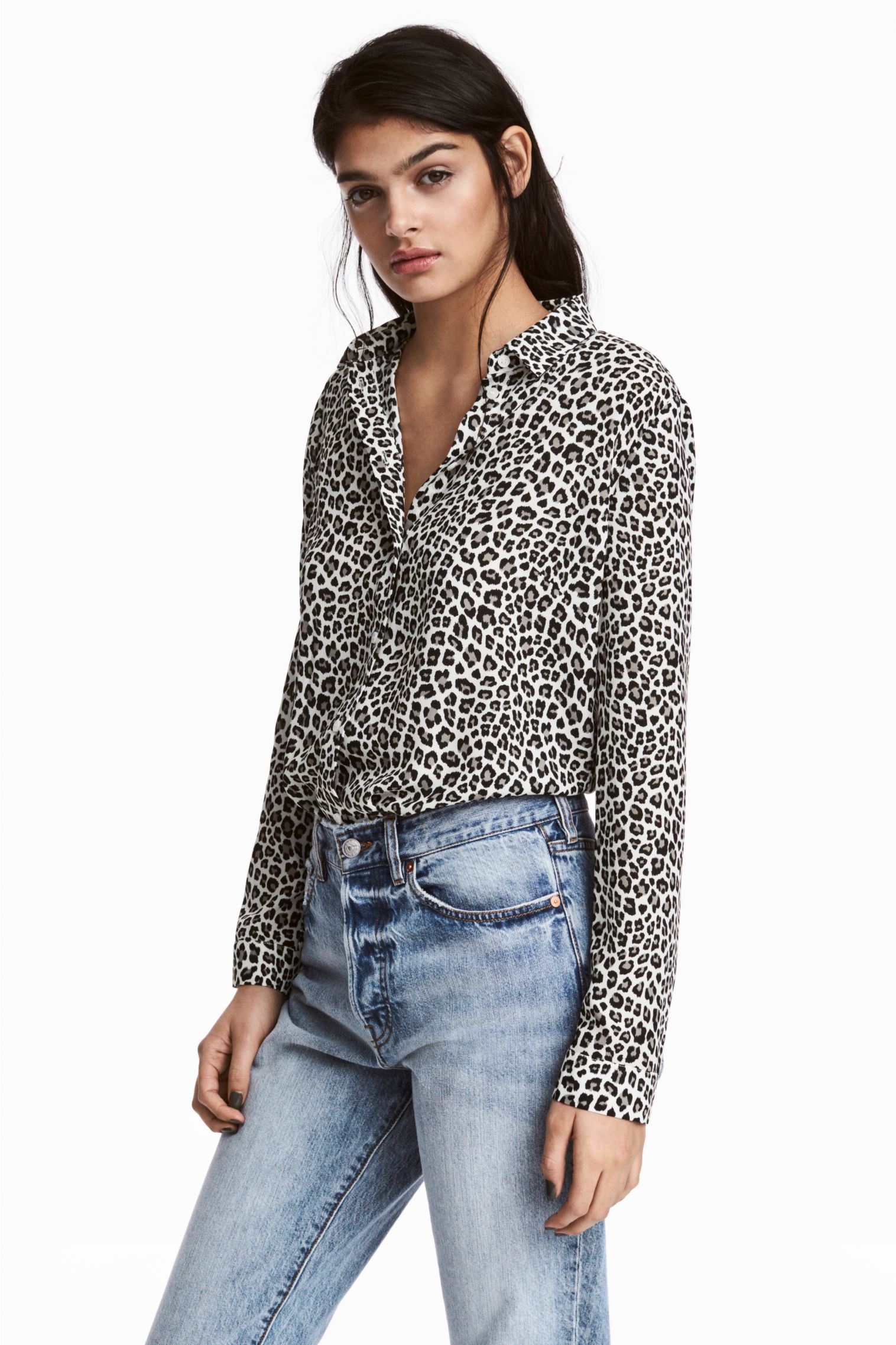 

Рубашка H&M 32 бело черный 5024345