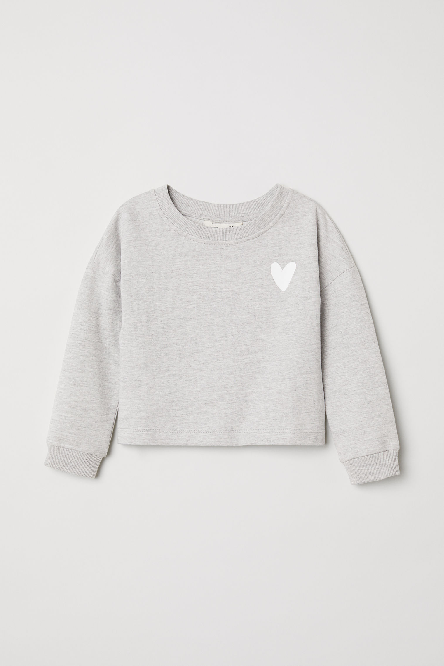 

Свитшот H&M 134 140см серый меланж 86300947