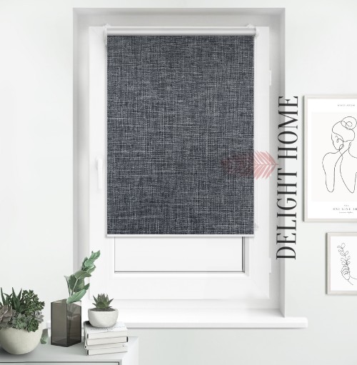 

Ролета тканевая термо Tanova Рогожка БО графит 105х170 см