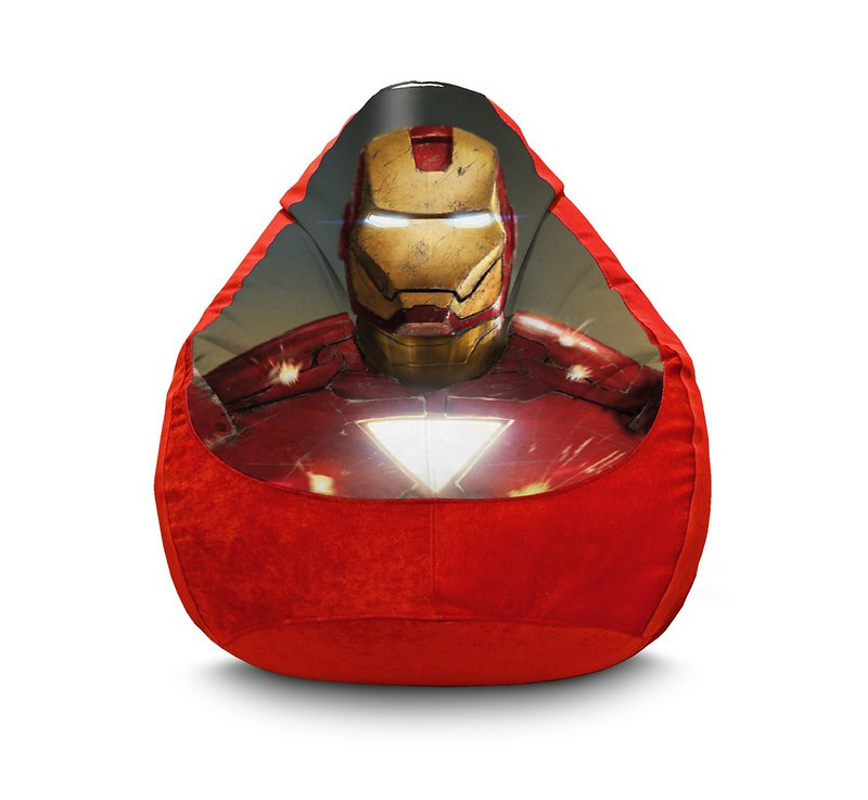 

Кресло мешок iPuff "Iron Man. Mask" Флок XXL (90х125 см) Красный