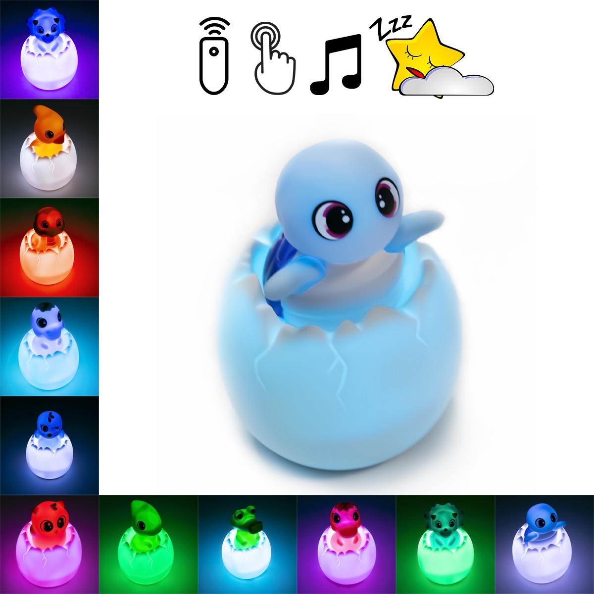 

Светодиодный ночник Egg Ball Animal World LED игрушка ночник с пультом "Черепашка" (1008895-Other-10)