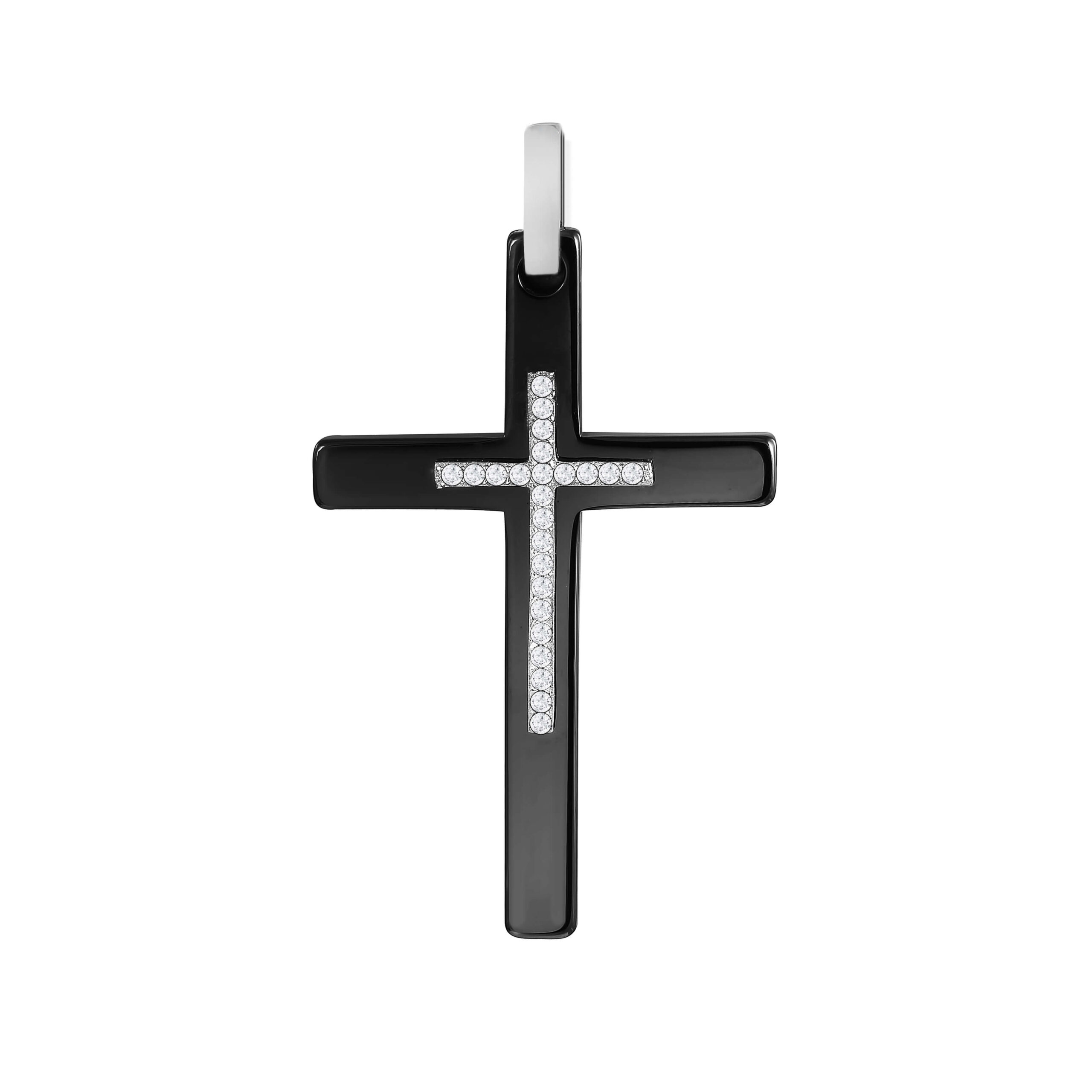 

Серебряный крестик из керамики КАМЕЯ 32910922.312.P2FK1000