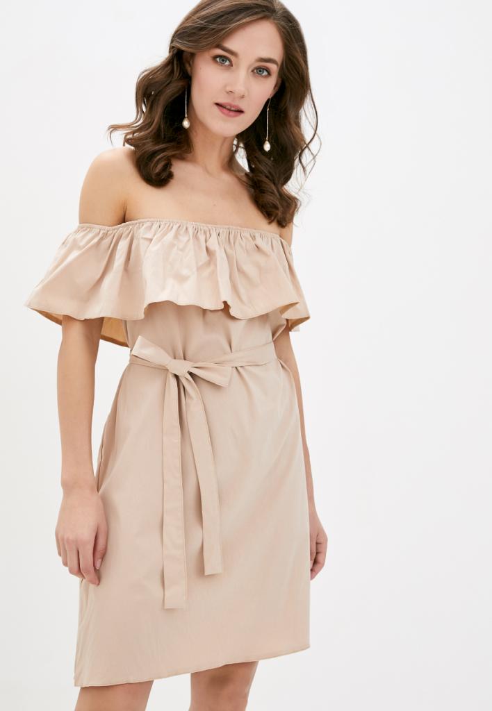 

Легкое летнее платье с открытыми плечами Подіум 21369-BEIGE  Бежевый, Легкое летнее платье с открытыми плечами Подіум 21369-BEIGE L Бежевый