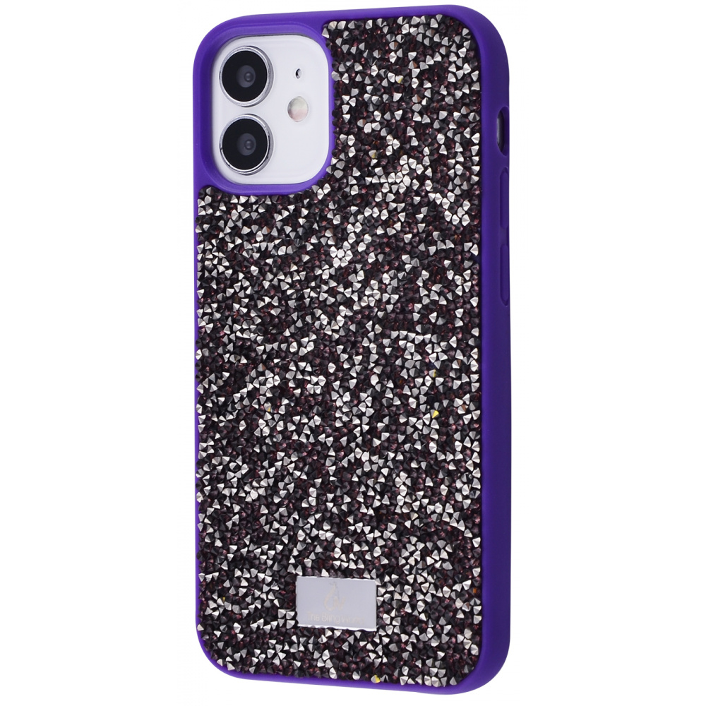 

Чехол с камнями и блёстками Bling World Grainy Diamonds (TPU) iPhone 12 mini purple Фиолетовый