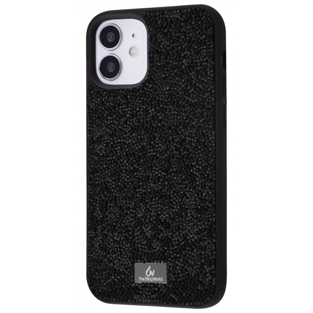

Чехол-накладка с камнями и блёстками Bling World Grainy Diamonds (TPU) iPhone 12 mini black Черный