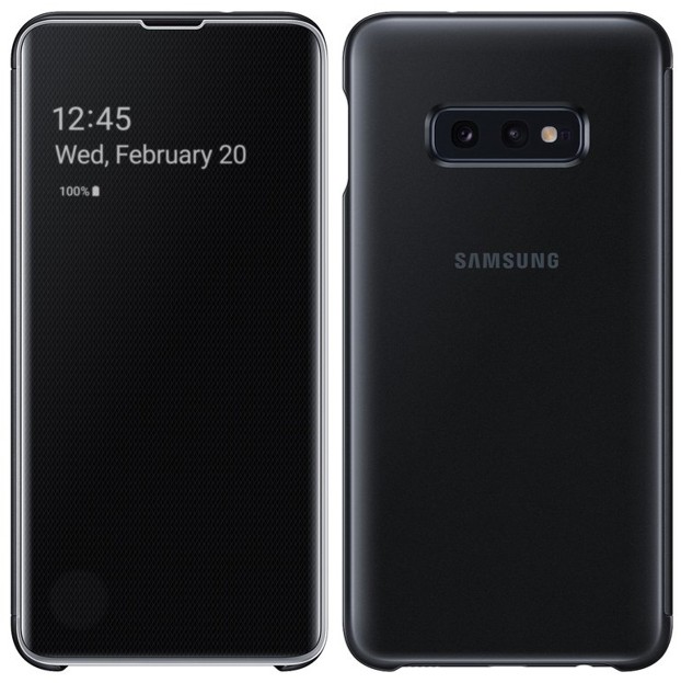 

Защитный смарт чехол книжка S-View Flip cover clear Samsung Galaxy S10e EF-ZG970 black
