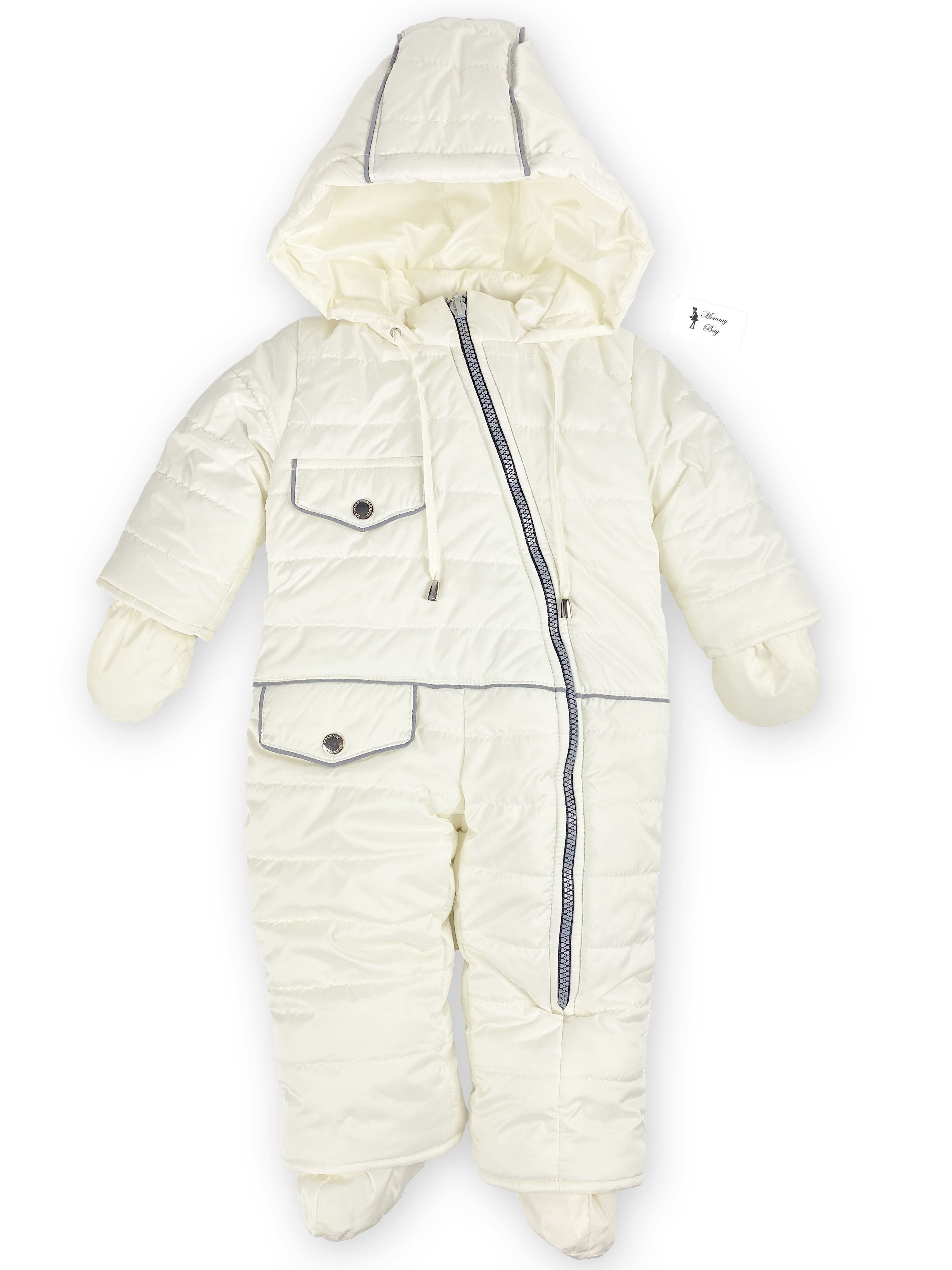 

Комбинезон (пуховой) RoyalBaby №2 Молочный р.68, 3-9 мес