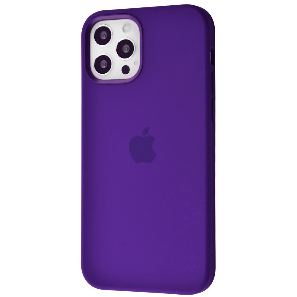 

Чехол с мягкой подкладкой с защитой камеры с поддержкой magsafe PRC Silicone Case with MagSafe iPhone 12/12 Pro amethyst Фиолетовый