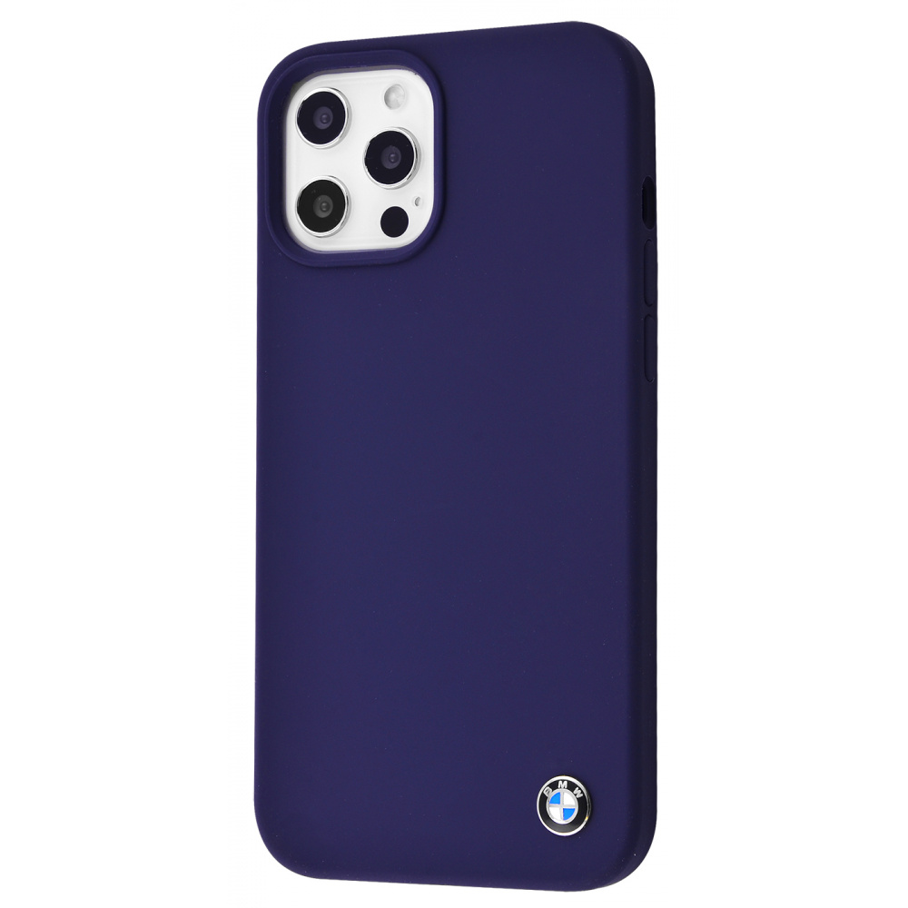 

Чехол с мягкой подкладкой PRC Silicone BMW Case iPhone 12 Pro Max dark blue Синий