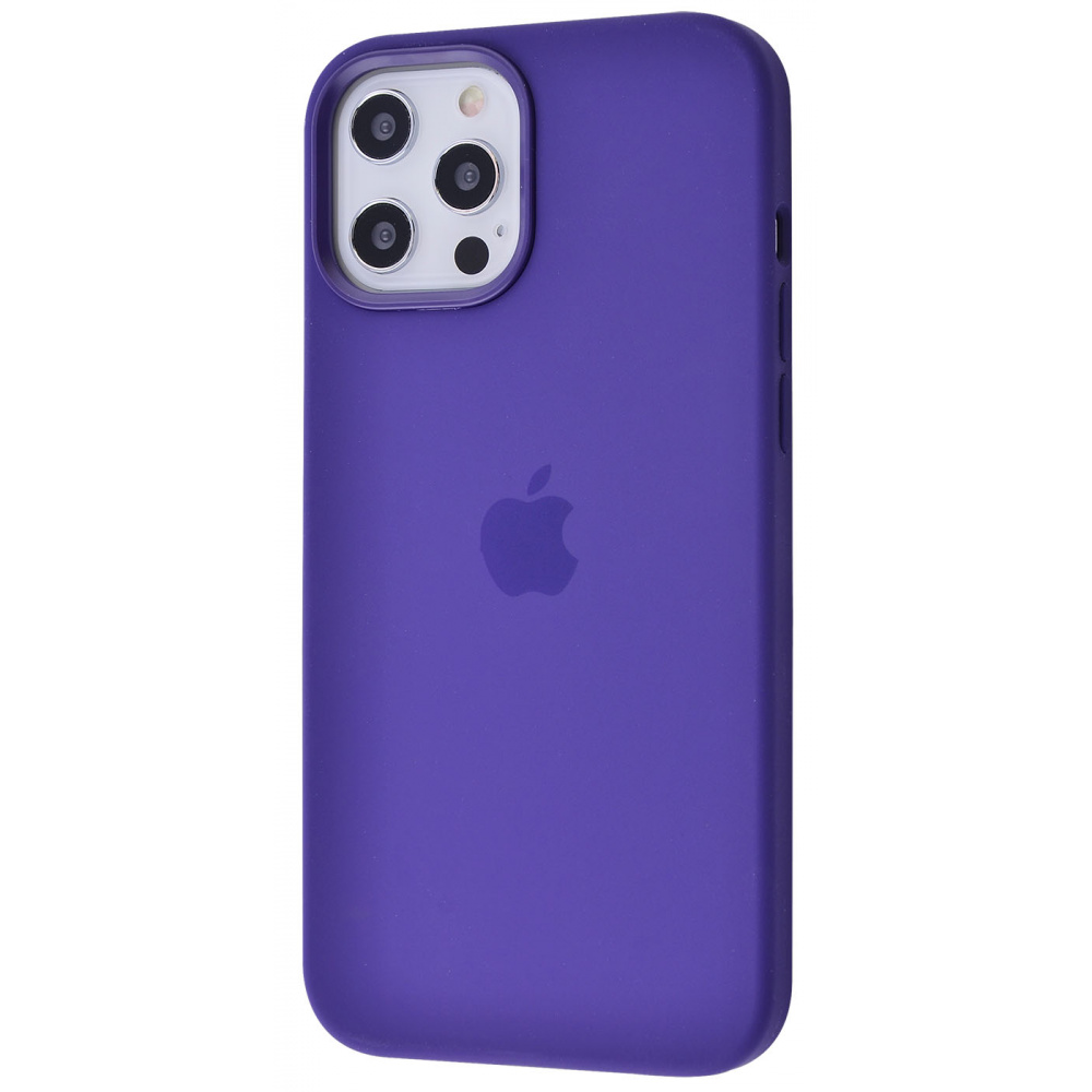 

Чехол с поддержкой magsafe с защитой камеры с мягкой подкладкой PRC Silicone Case with MagSafe iPhone 12 Pro Max amethyst Фиолетовый