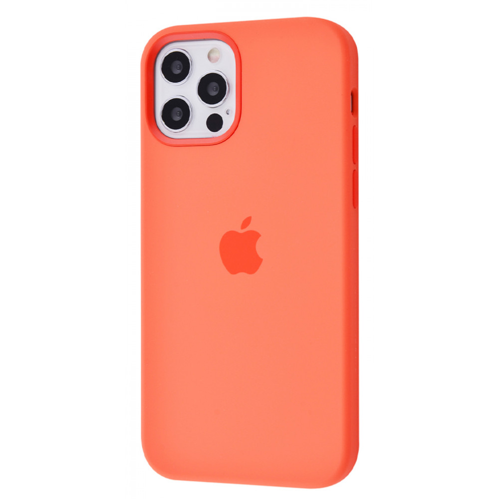 

Чехол-накладка с поддержкой magsafe с защитой камеры с мягкой подкладкой PRC Silicone Case with MagSafe iPhone 12 Pro Max pink citrus Оранжевый
