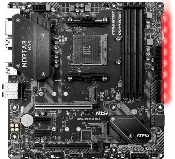 

Материнcкая плата MSI B450M MORTAR MAX sAM4 B450 4xDDR4 DP-HDMI mATX (B450M MORTAR MAX) Over-Stock