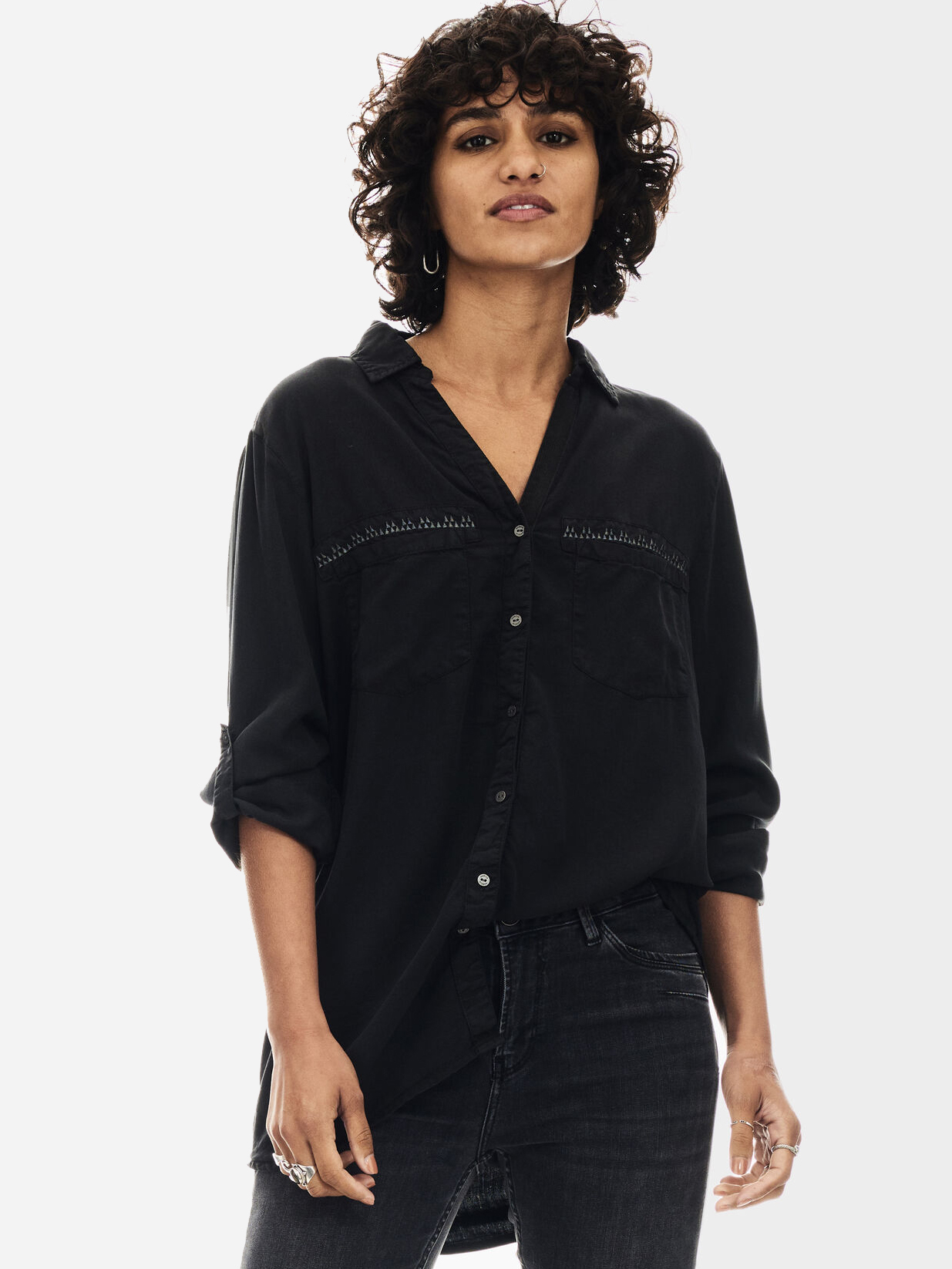 

Рубашка Garcia Jeans U00036  Черная, Рубашка Garcia Jeans U00036 S Черная