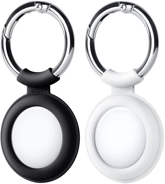 

Силиконовый брелок с кольцом для AirTag ESR Cloud Tag Keychain (2шт) - Black/White