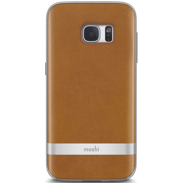 

Кожаный чехол бампер накладка Moshi iGlaze Napa Samsung Galaxy S7 G930 коричневый