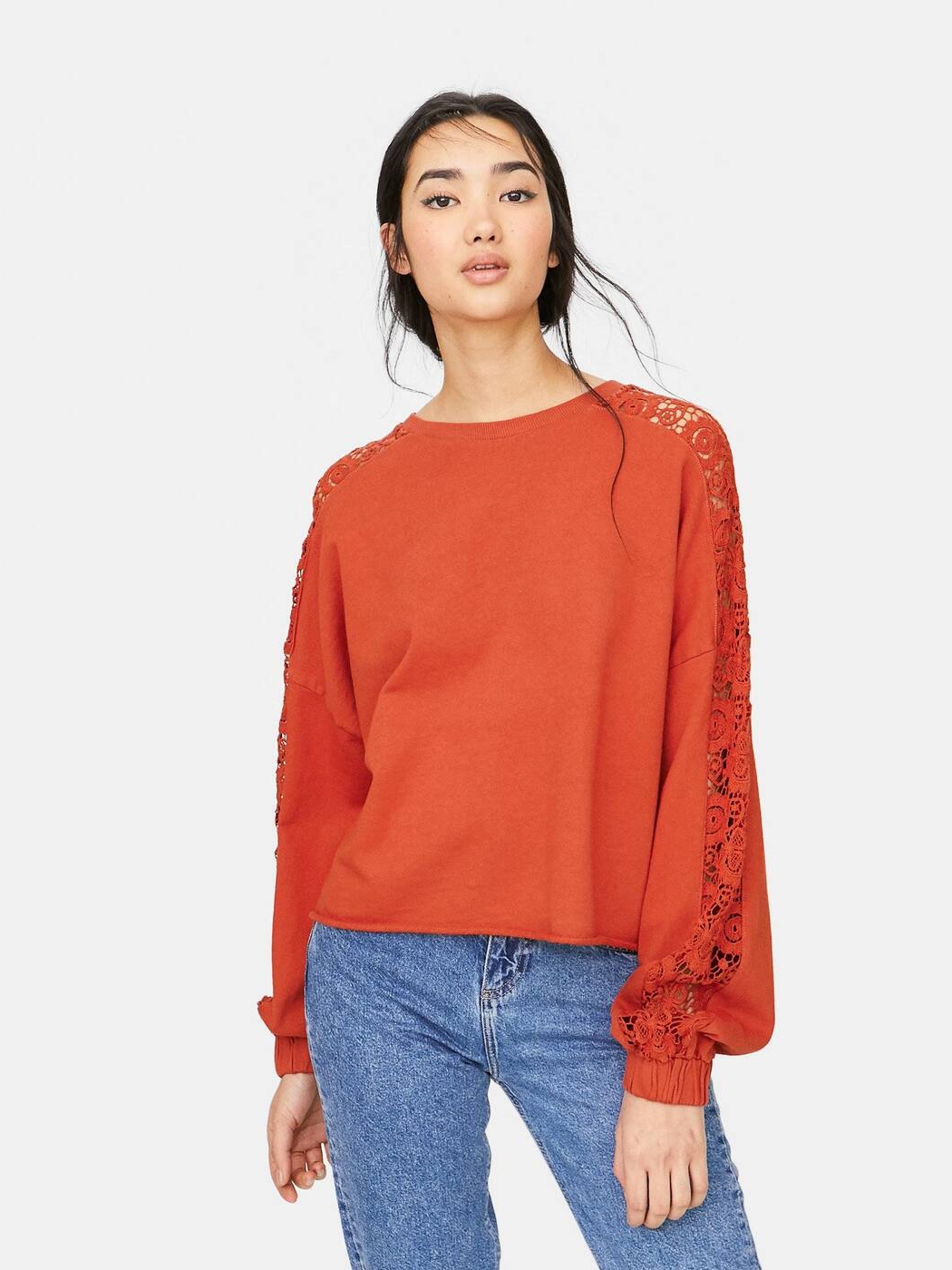 

Свитшот Stradivarius 02591418413  Бордовый, Свитшот Stradivarius 02591418413 S Бордовый