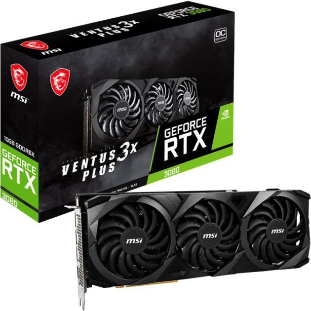 

Видеокарта GeForce RTX 3080 10Gb GDDR6X MSI VENTUS 3X PLUS OC LHR