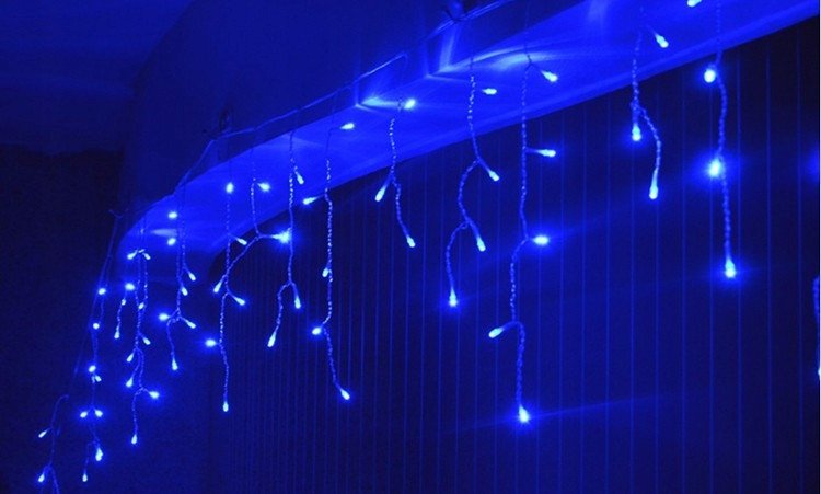 

Светодиодная гирлянда SOPLE бахрома 100 led 3,2 метров 8 режимов Синяя