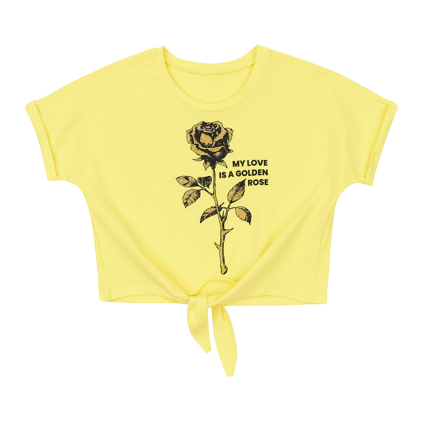 

Кроп-топ O! clothing 2021 cropped T-Shirt 170-176 Желтый (823137.1157499)