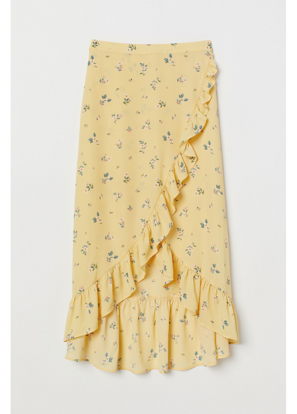 

Юбка H&M  Желтый 0617523_на запах, Юбка H&M 36 Желтый 0617523_на запах