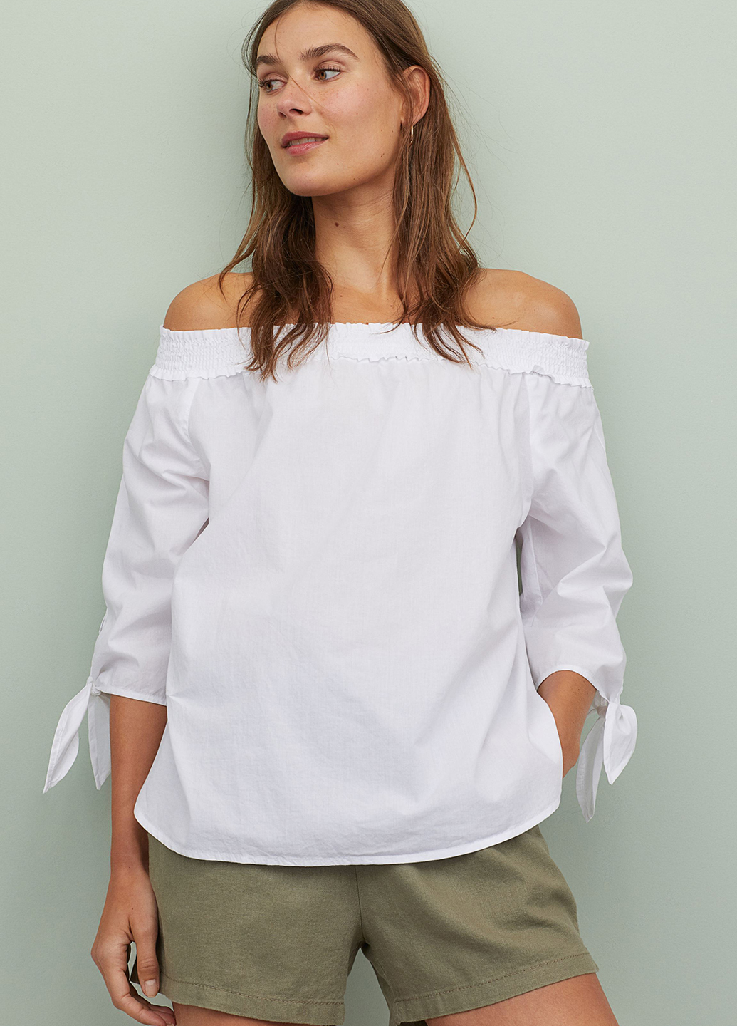

Блуза H&M  Белый 0690644_01, Блуза H&M 38 Белый 0690644_01