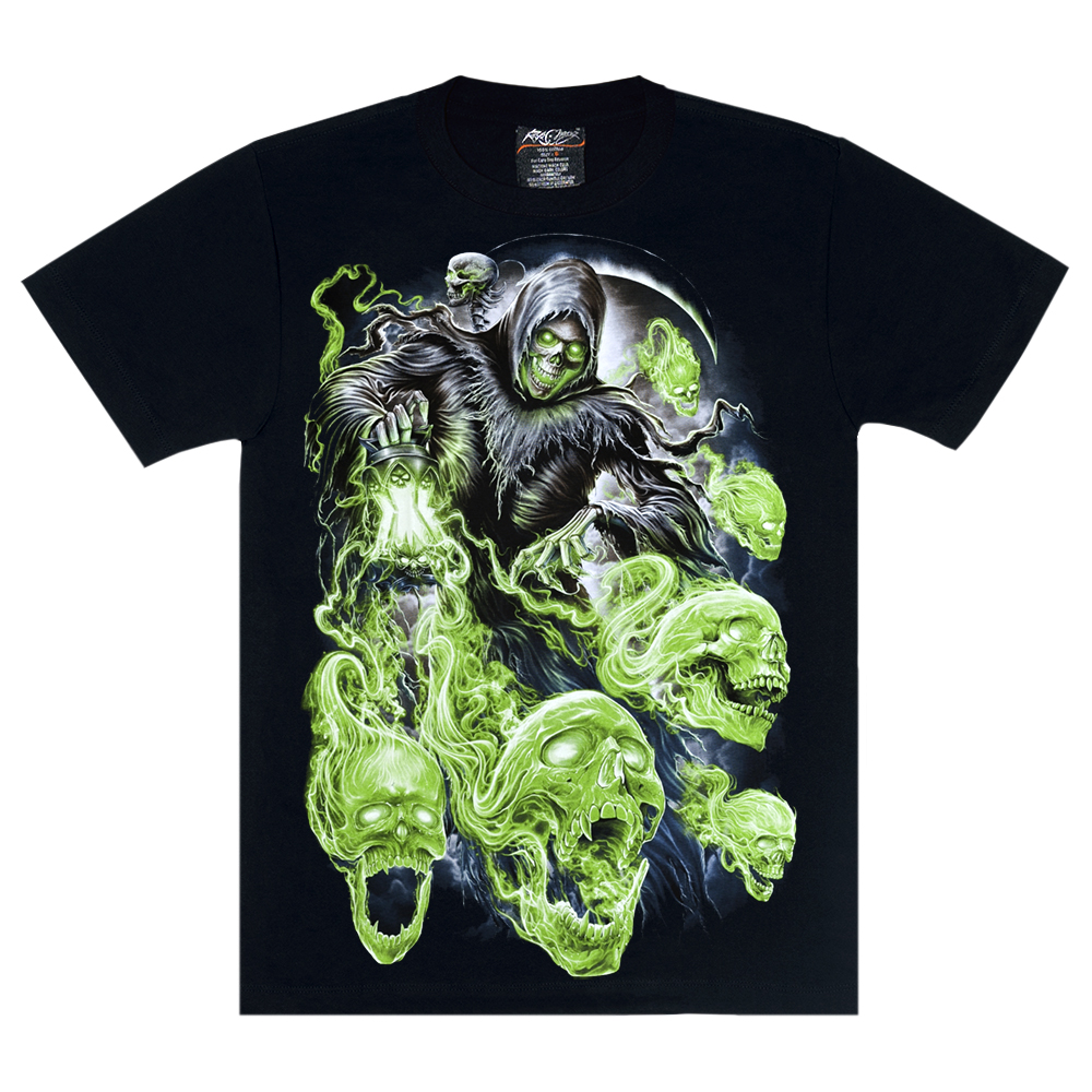 

Футболка Rock Chang Green Ghosts (светится в темноте) Черный, Размер L