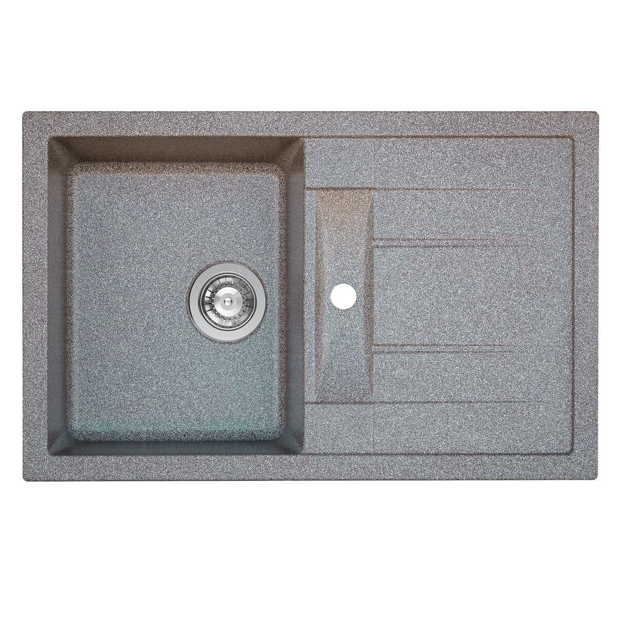 

Гранитная мойка для кухни Platinum 7850 TROYA матовая 780x500 Микс