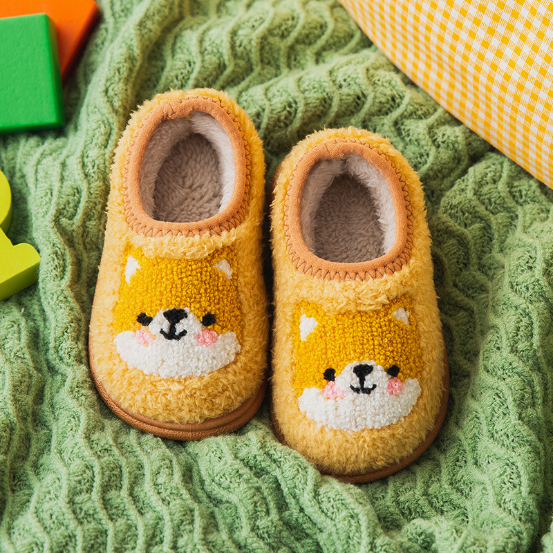 

Тапочки детские махровые с лисой 16 16см Желтый (17114)