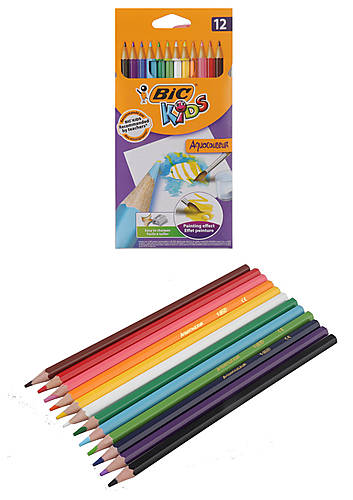 

Акварельные цветные карандаши Aquacouleur, 12 шт BiC (bc8575614)