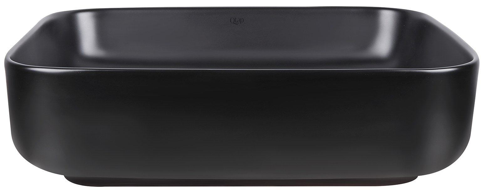 

Раковина Qtap Tern 500x390x140 Matt black с донным клапаном QT172195MBMB
