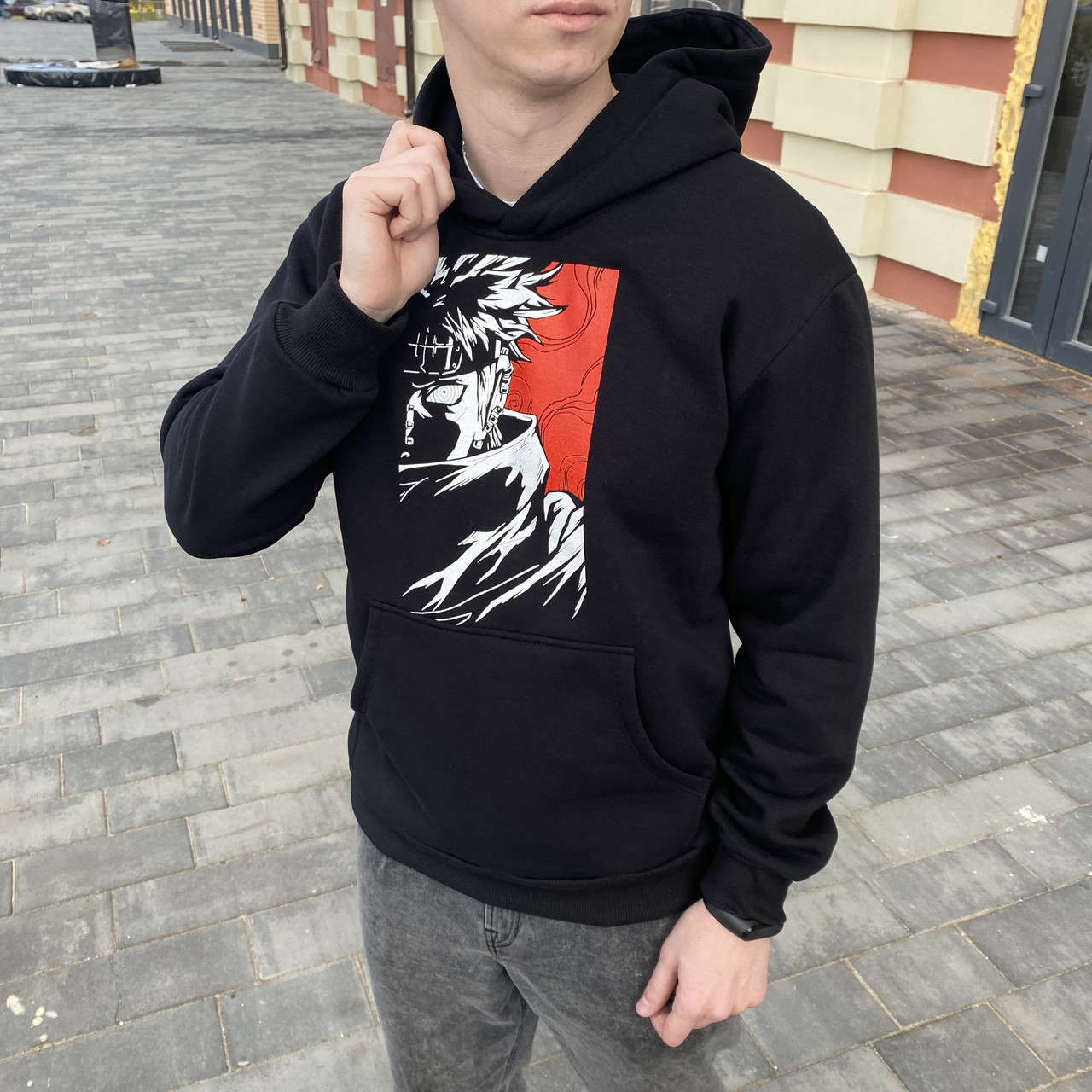 

Утепленный Худи мужской на флисе чёрный с принтом Пейн ТУР  Черный, Утепленный Худи мужской на флисе чёрный с принтом Пейн ТУР XL Черный