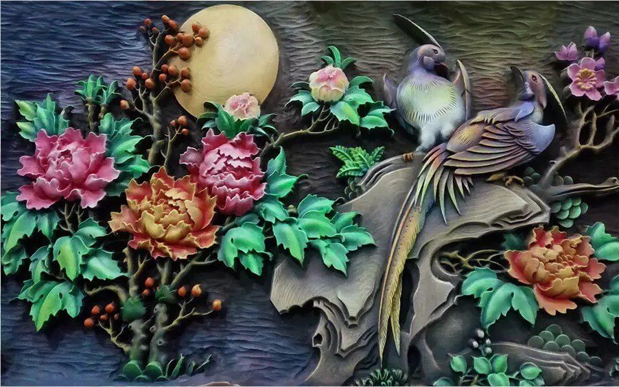 

Фотообои Арт-Обои Райские птицы №dec-639 Декоративная штукатурка