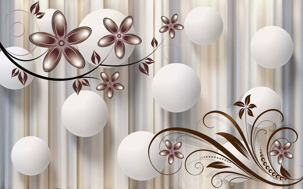 

Фотообои Арт-Обои Белые шары на стене №37470 Нить