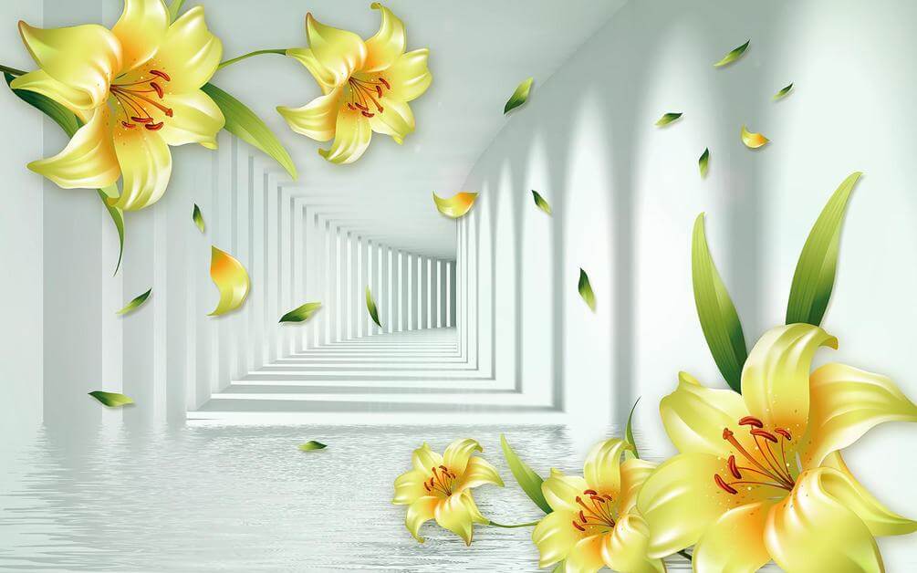 

Фотообои Арт-Обои Лепестки лилий №36315 Жаккард