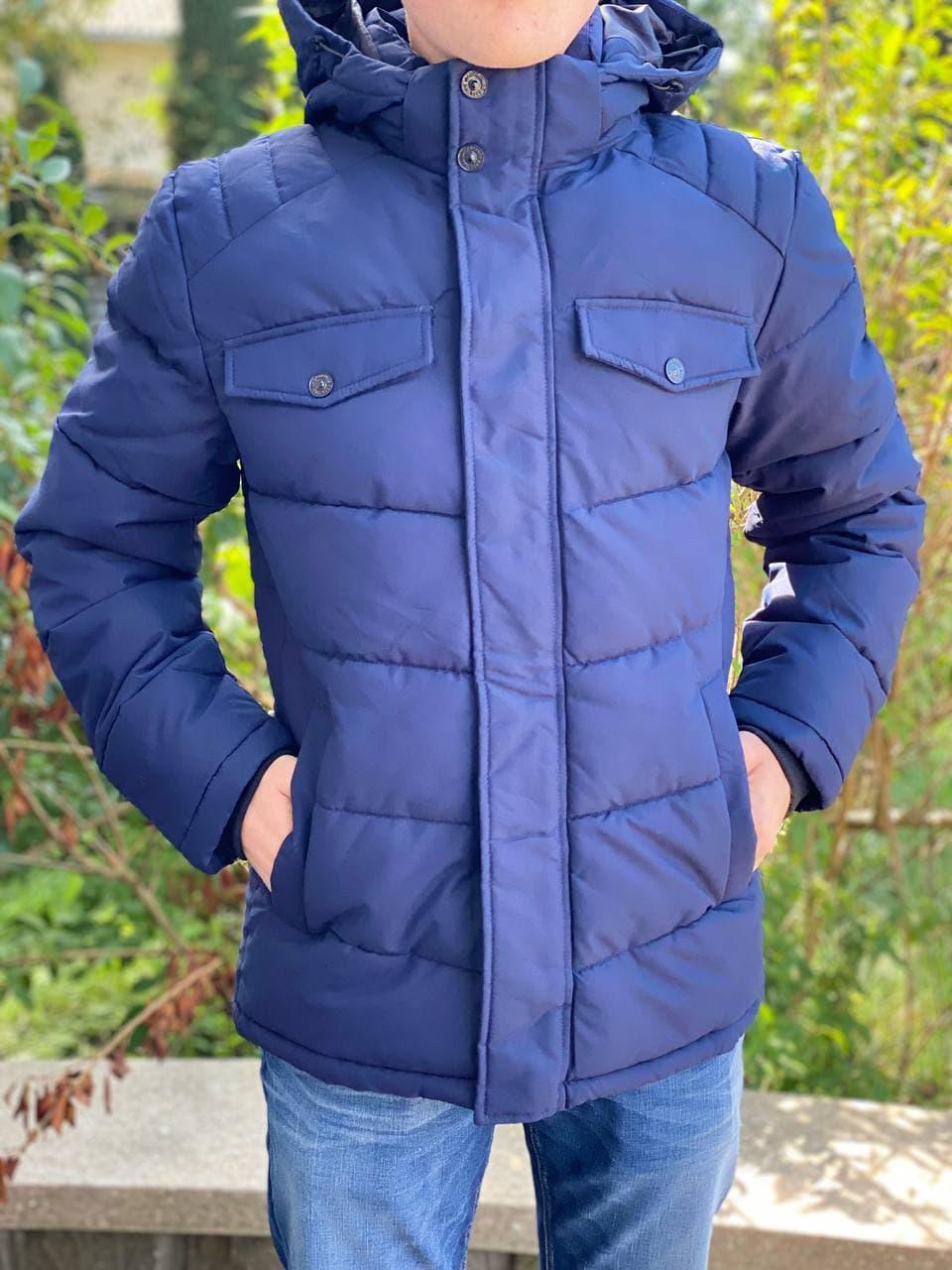

Куртка зимняя с капюшоном синяя  Jack & Jones, Куртка зимняя с капюшоном синяя L Jack & Jones