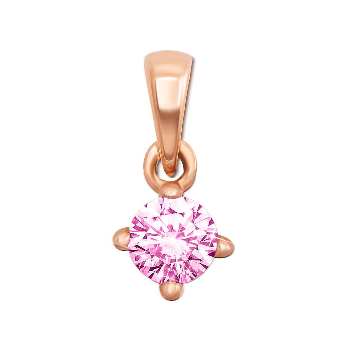 

Подвеска из красного золота с розовым фианитом S Zirconia 000133883